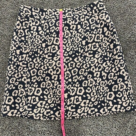 LOFT 8 Brown Animal Print Mini A-Line Skirt Pocket Y2K 90s Grunge Rockstar Retro - Picture 13 of 16